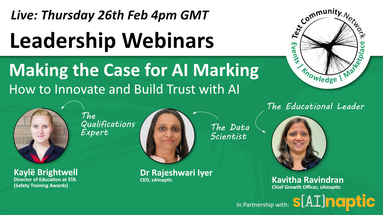 Webinar: 26th Feb - Making the Case for AI Marking