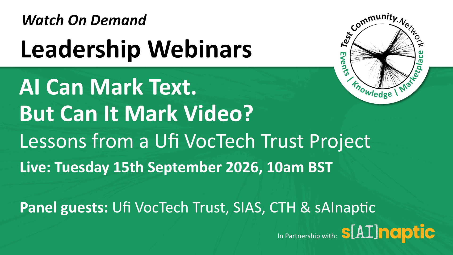 Webinar: AI Can Mark Text. But Can It Mark Video?